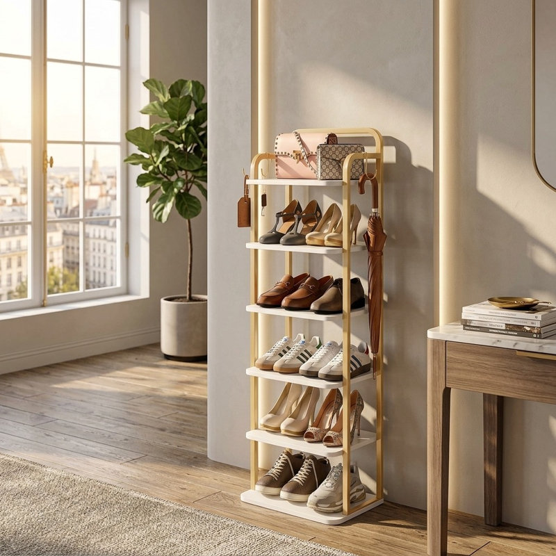6 Pair Shoe Rack