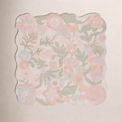 Hand-Tufted Wool Floral Rug