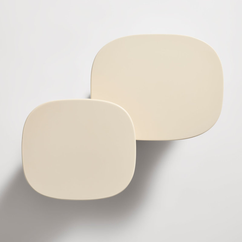 Small Talk Outdoor Side Table, 17" H x 16" W x 14" D, Ivory