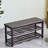 Chinese Style Shoe Changing Stool 8 Pair Solid Wood Shoe Storage Bench
