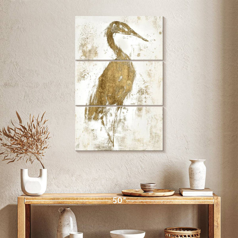Brampt Gilded Heron I, 38'' H x 24'' W
