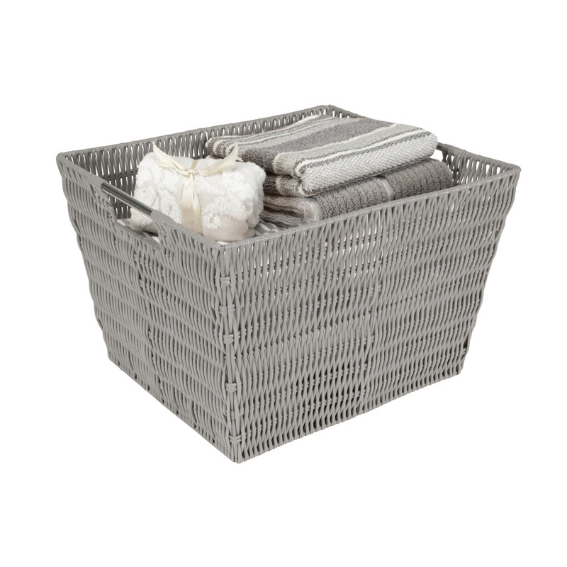 Simplify Plastic Box, 10" H x 13" W x 15" D, Light Gray