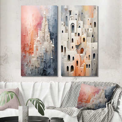 Ensemble de 2 décorations murales Minimalisme Forteresses - Châteaux