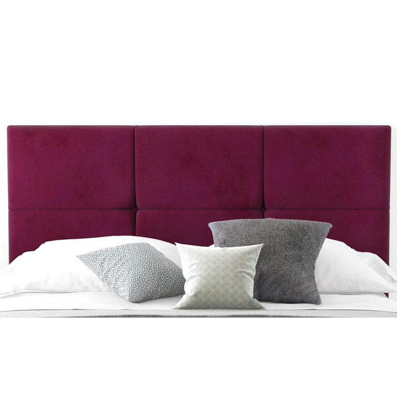 Schaefer Upholstered Headboard, Small Single (2'6), Burgundy