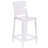 Imca Counter Stool with Square Back in Transparent Crystal - Wedding Chairs-1975657344