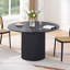 Table de salle à manger extensible, noire pour la cuisine, la pièce, le salon, la salle à manger extensible moderne, le bureau de loisirs noir et facile à assembler, 85,59 pouces