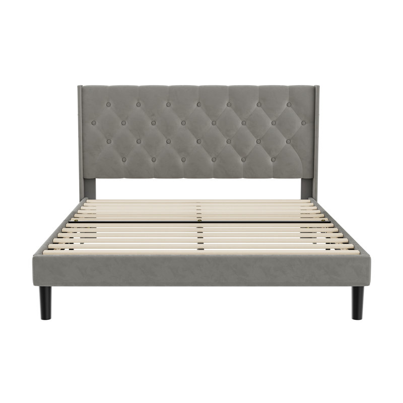 Upholstered Bed, Kingsize (5'), Grey