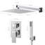 Carbon Rain Dual Shower Head with Adjustable Water Flow-1526677220