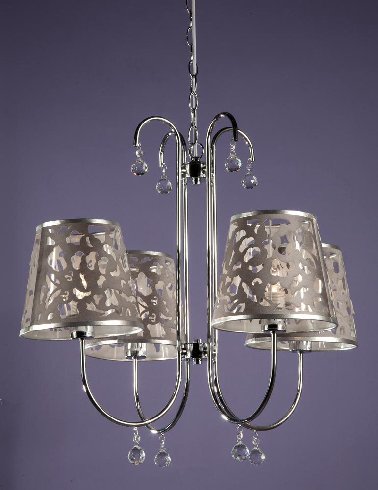 4-Light Shaded Chandelier