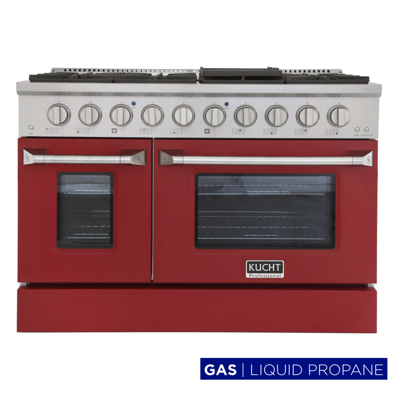 48" 6.7 Cu. ft Freestanding Gas, Liquid Propane, Red