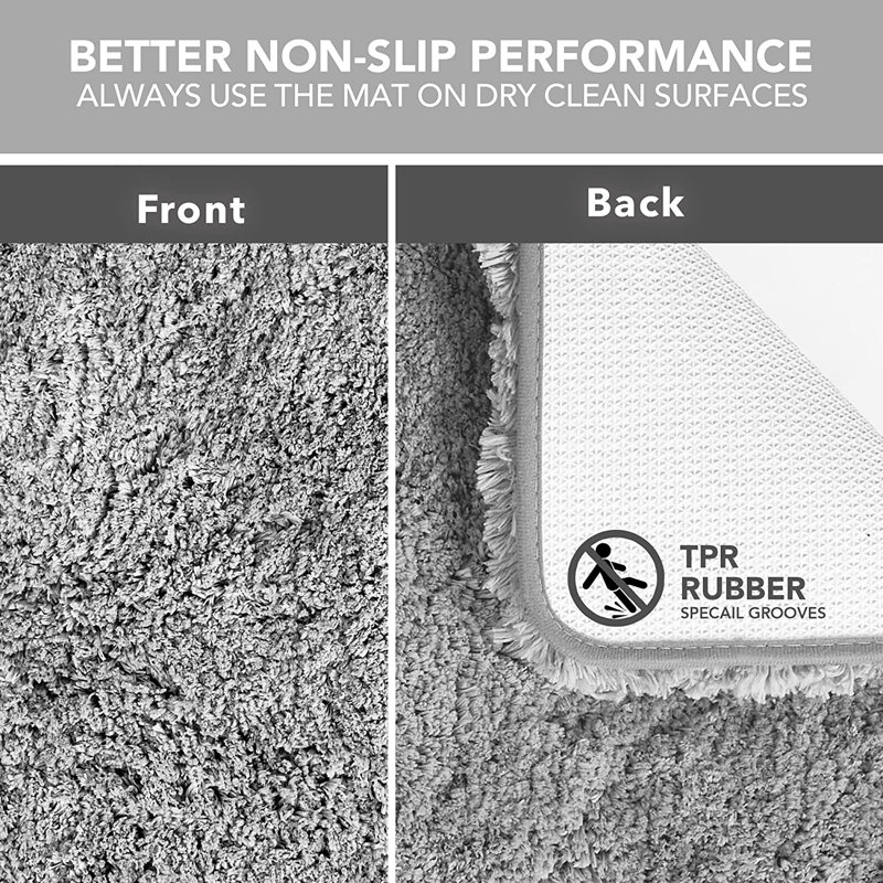 Mirrabooka Bath Rug, Light Gray, 20" W x 24" L