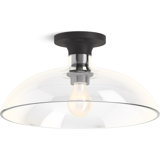 Tone™ 1 Light Semi Flush Mount with Domed Glass Shade