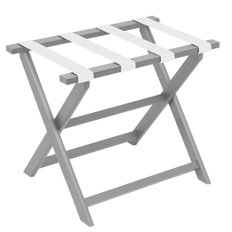 Folding Plastic Luggage Rack, Light Gray