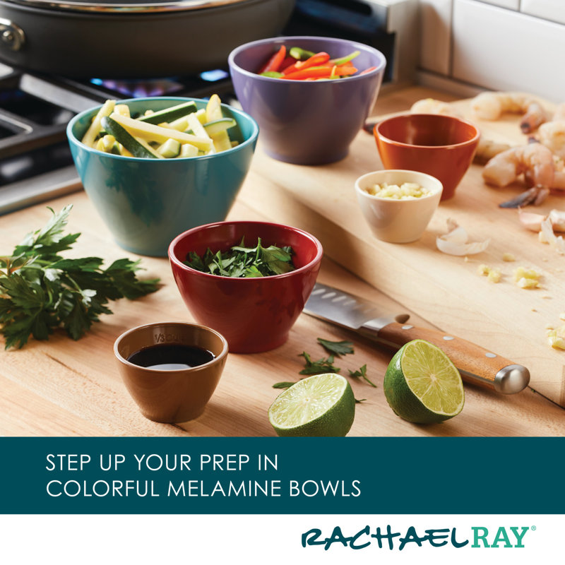 Assorted Color Melamine Nesting Measuring Cups Set, 6-Piece