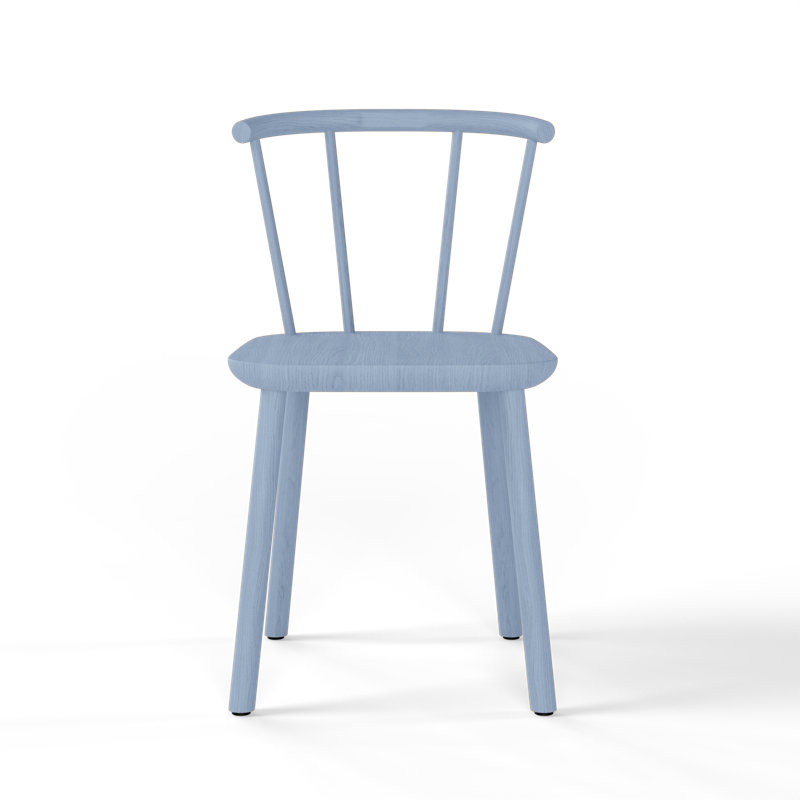 Studio Solid Wood Dining Chair, Light Blue