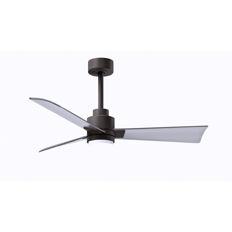 Ventilateur de plafond Alessandra, Bronze texturé, 42", Nickel brossé