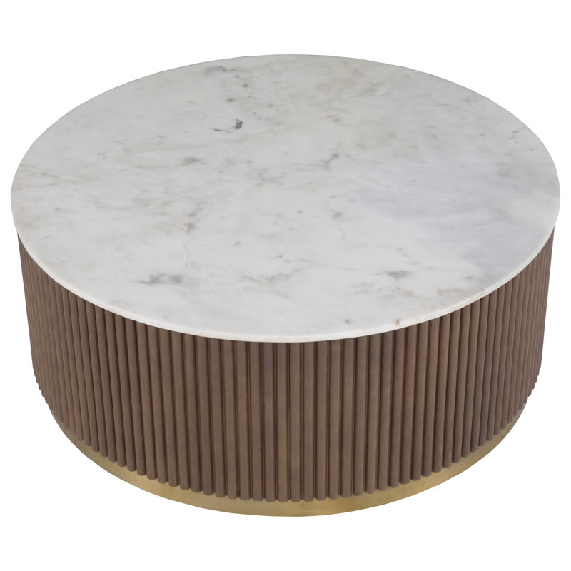 Dimitri Marble Cocktail Table, White