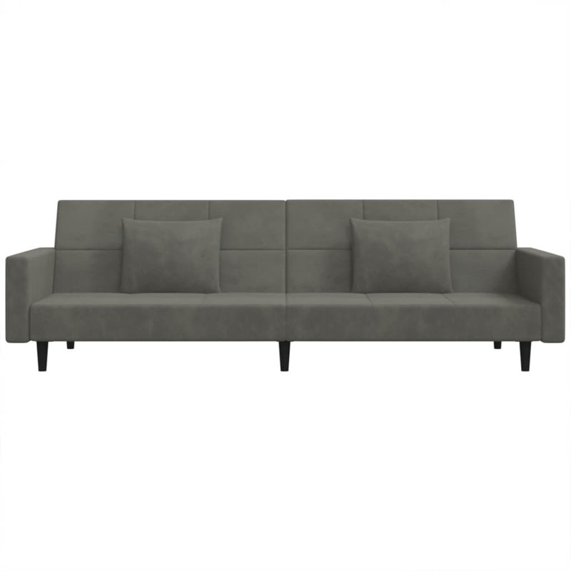 Ruo 86.6'' Upholstered Sofa, Dark Gray Velvet