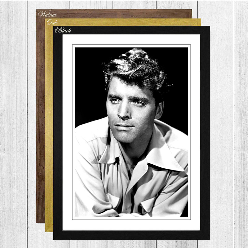 Burt Lancaster Framed Photographic - Framed Print, Black