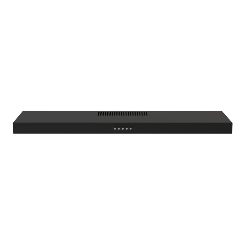 Streamline 36 in. Cosenza Ductless Undermount 80 CFM Range Hood in Grit Black with Mesh Filters, Push Button Control, LED Light