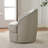 29.1'' W Top-Grain Genuine Leather Upholstered Swivel Barrel Chair-309955876