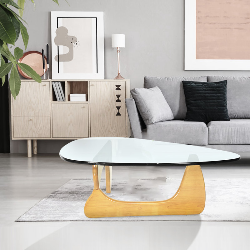 Table basse moderne en bois massif Triangle