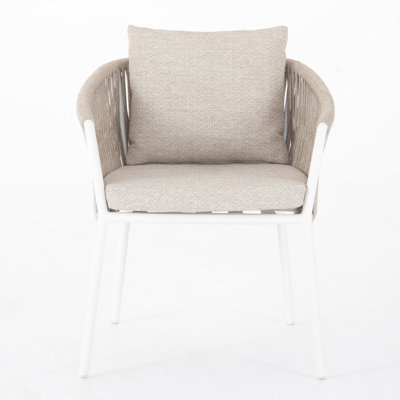 Outdoor Dining Armchair with Cushions