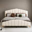 Structure de lit tapissier grand format en velours-927436072