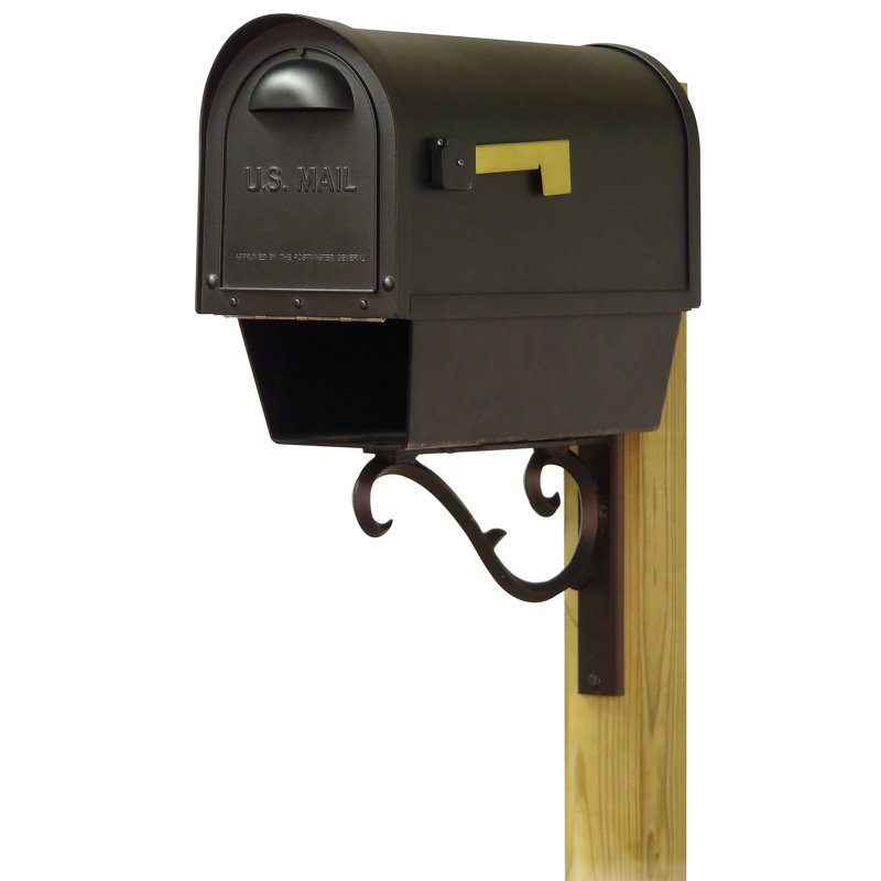 Classic Aluminum Post Mounted Mailbox