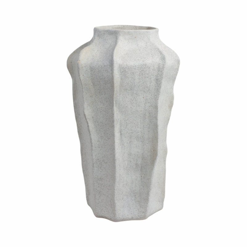 Sagebrook Home 20" Delrio Large Porcelain Vase, Gray, 20" H x 11" W x 9" D 
