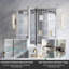 Ensemble miroir de salle de bain encastré ou en saillie de 91,4 cm (L) x 76,2 cm (H) avec armoire à pharmacie biseautée et étagères en verre ajustables-834240415