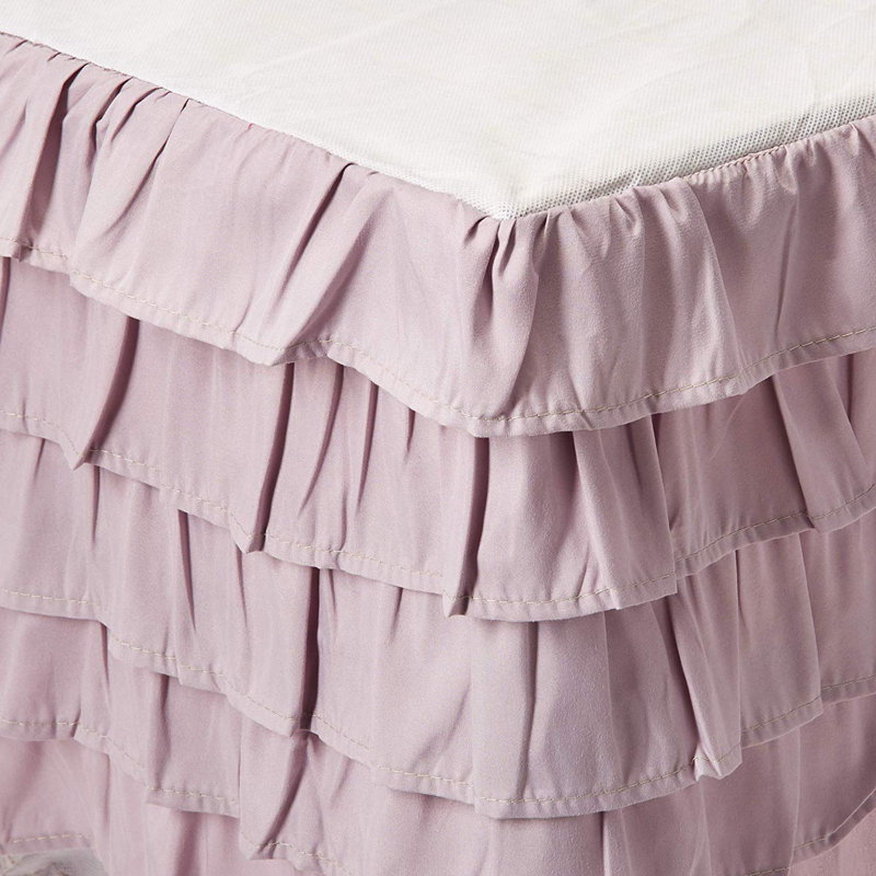 Booker Ruffled Wrap Around Bed Skirt, Lilac, California King