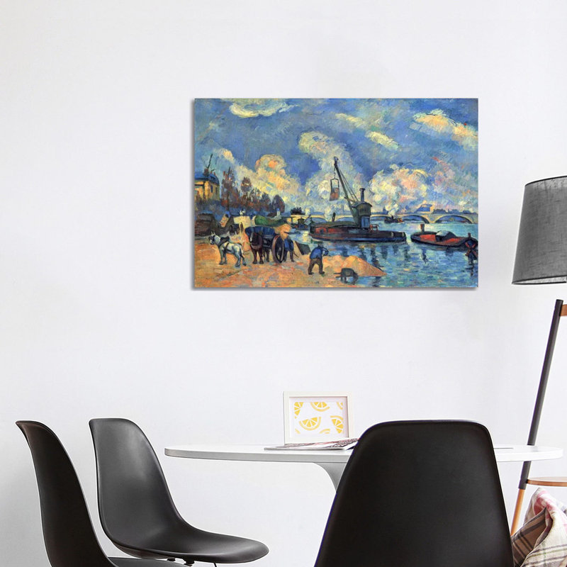 Seine At Bercy by Paul Cezanne - Wrapped Canvas Gallery-Wrapped Canvas Giclée
