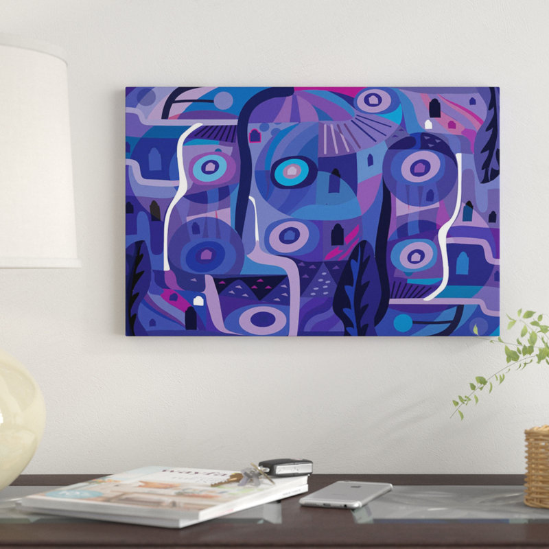 «Blue Pozole» par Charles Harker, impression sur toile tendue, H 8 po x l 12 po x P 0,75 po, Toile tendue, Pas de tapis