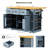 Rolling Kitchen Island In Blue - 53Inch With Internal Storage Options, Adjustable Drop Leaf, And Power Cart Charging Ports For Organization-1481384552