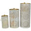 Ensemble de 3 lanternes piliers décoratives à découpes 12,5 po-222356870