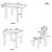Compact Walnut Dining Table Sets With Extendable Leaf And Chairs