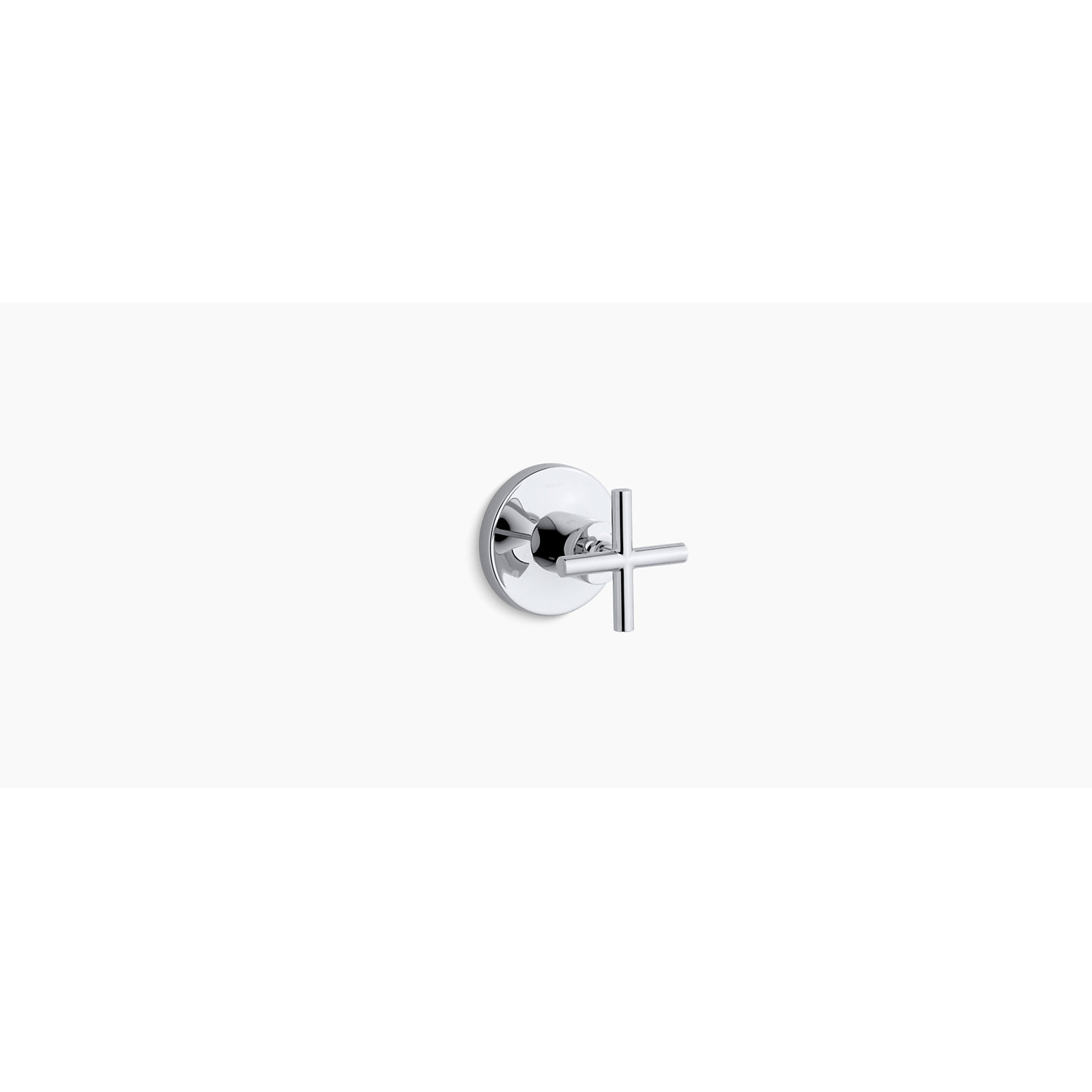 Purist Valve Trim with Cross Handle for Transfer Valve, Requires Valve, Polished Chrome
