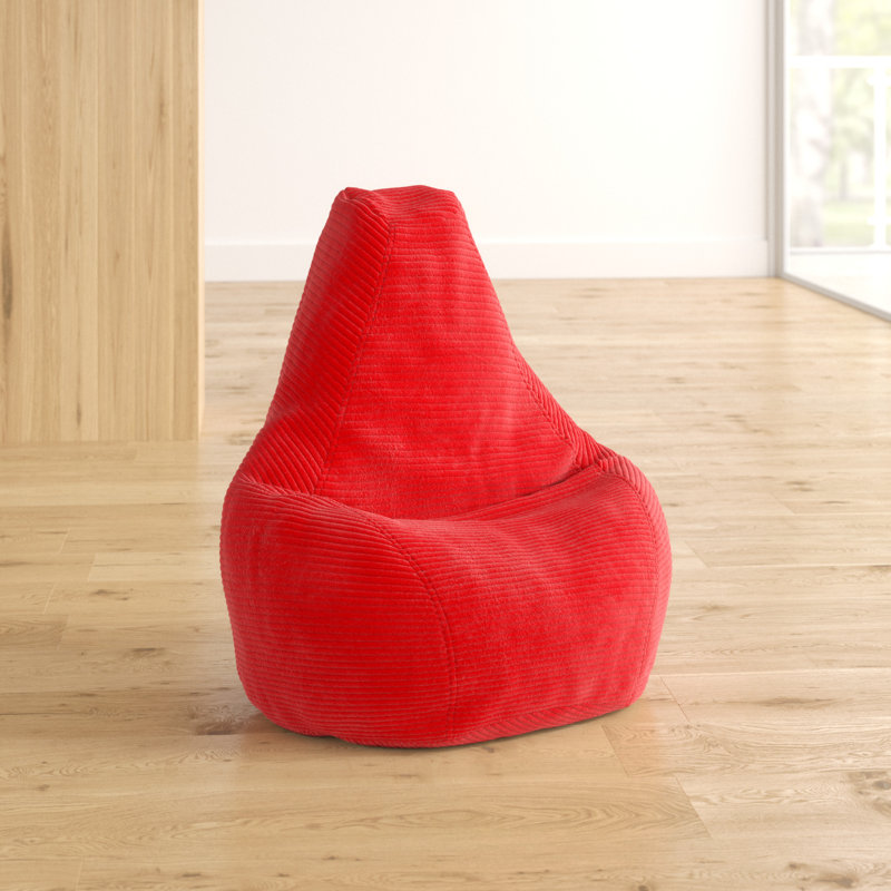 Orli Polyester Bean Bag Chair & Lounger, Red