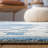 Hand Tufted Wool/Cotton Southwestern Rug in Blue-2011004124