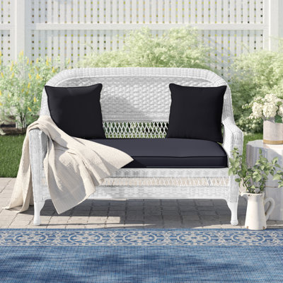 Armbruster 52'' Wide Straight Wicker Loveseat with Cushions