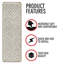 Tapis d’escalier beige doux et beige treillis Alanis