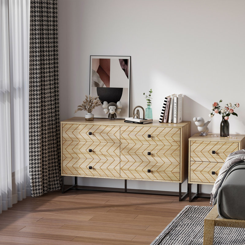 Katelyn 120cm W 6 - Drawer Chest of Drawers