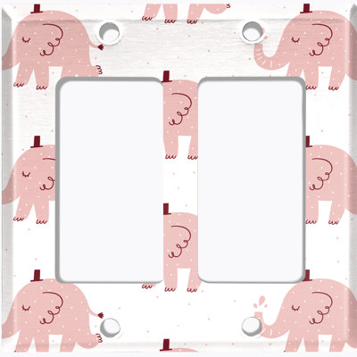 Plaque murale berçante éléphant 2 animaux