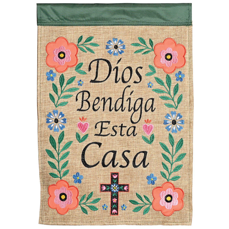 Drapeau de jardin Dios Bendiga Esta Casa