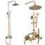 9999-ORB Rain Shower System Set 2 Knobs Mixing 8 Inch Round Rainfall Shower Head With Handheld Spray Bathroom Shower Faucet-104979299
