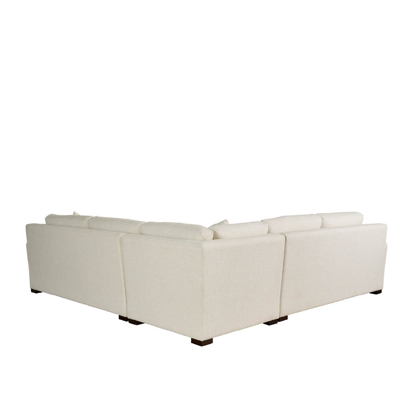 Sectional, Cream Polyester Blend