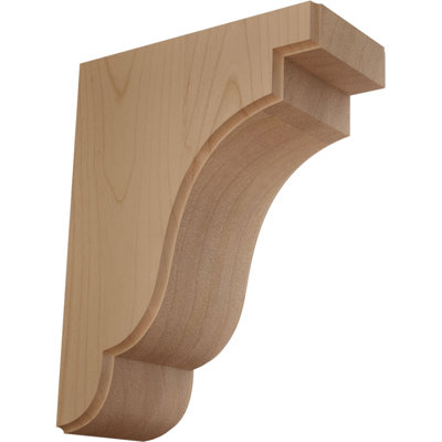 3 1/2"W x 7 1/4"D x 9 1/2"H Bedford Bracket, Alder (4-Pack)
