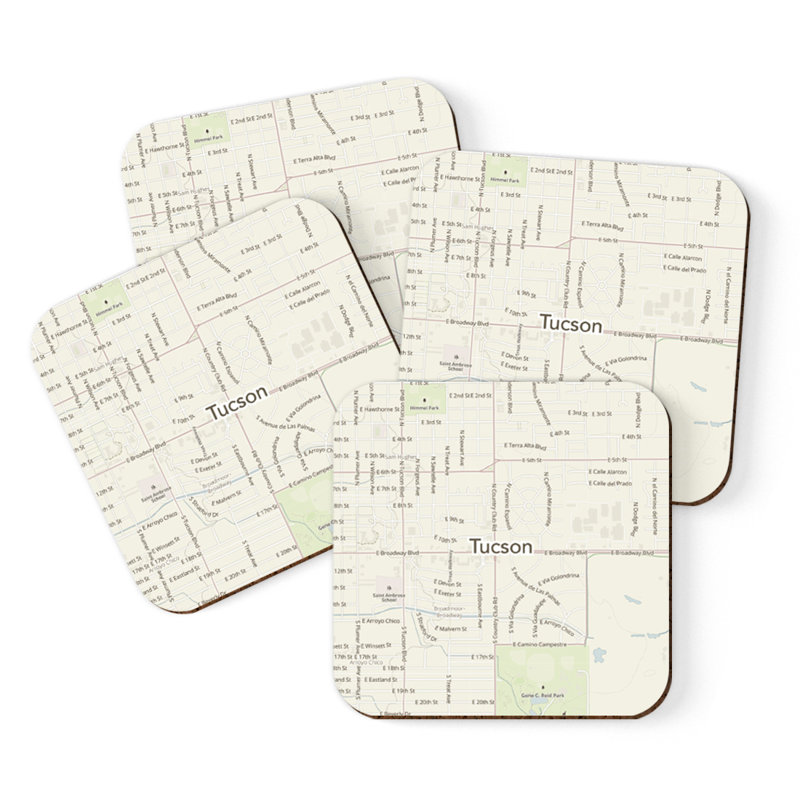 Sous-verre carte des États-Unis, Tucson