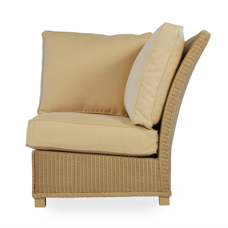 Hamptons Outdoor Corner Wedge Lounge Chair, Cottage Pepper, Denim Blue